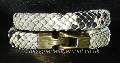 Mens Python Snakeskin Double  Wrap Bracelet 12mm